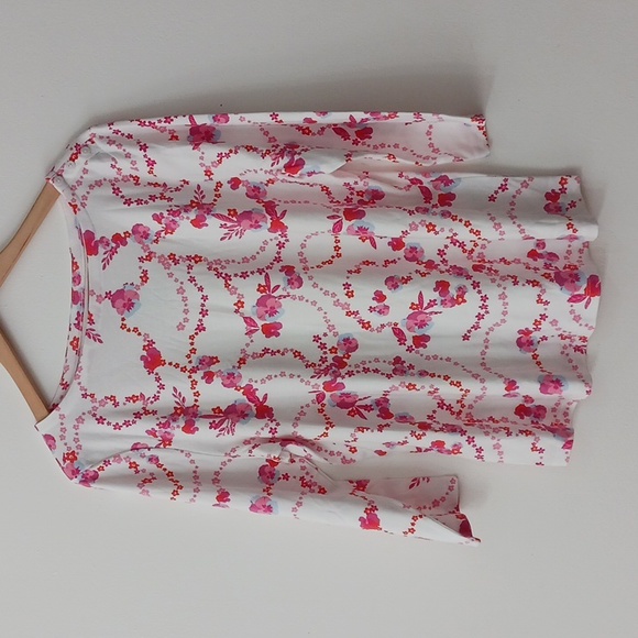 Charter Club size XL women's supima cotton top in pink floral. - Picture 3 of 14